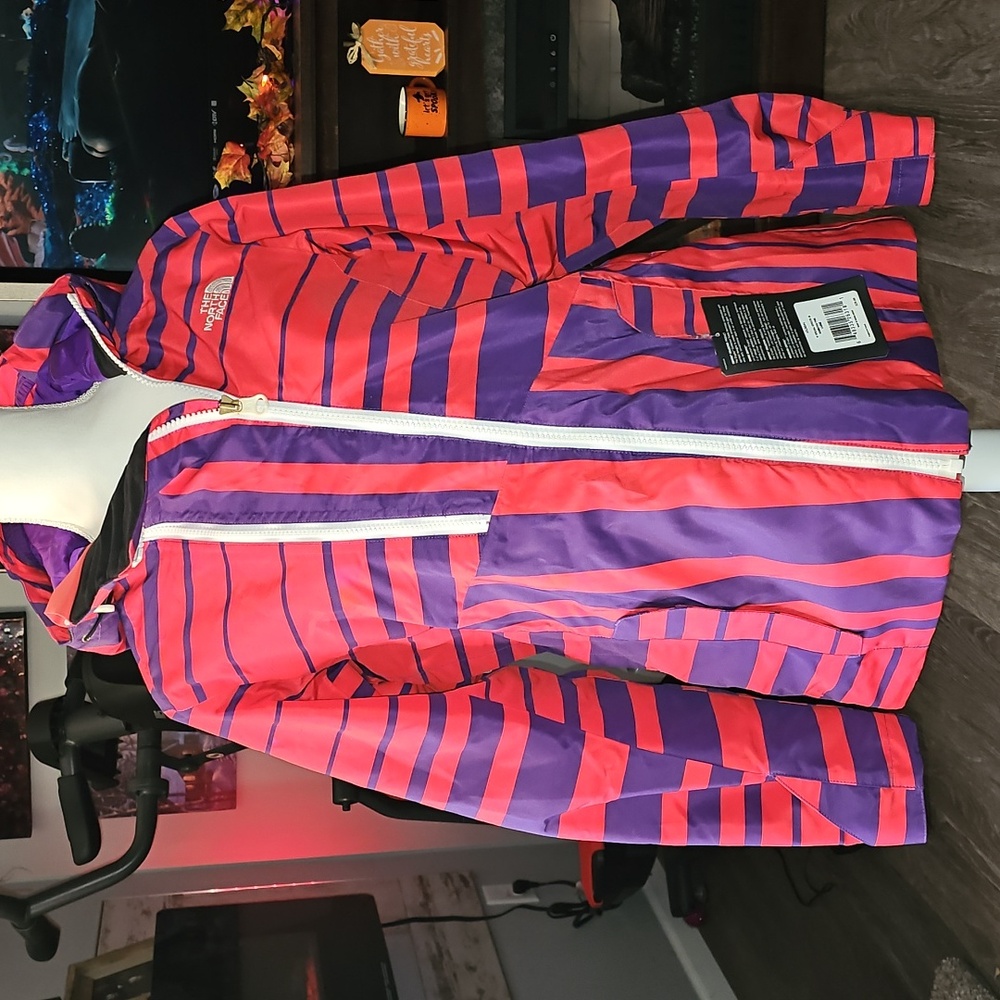 🩷The North Face Womens Beautiful NWTS snowboarding/ski jacket. Sz LG. Unique💜 - Picture 1 of 15